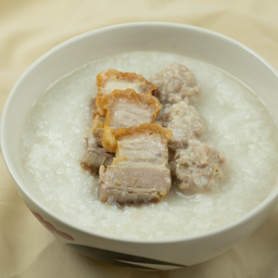 โจ๊กหมูเด้งหมูกรอบ