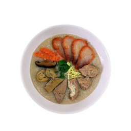 โจ๊กหมู+ทุกอย่าง+หมูแดง(ไม่ใส่ไข่)