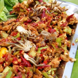 Som Tum With Raw Banana And Steamed Crab