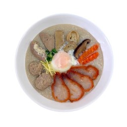 โจ๊กหมู+ทุกอย่าง+หมูแดง+ไข่ไก่