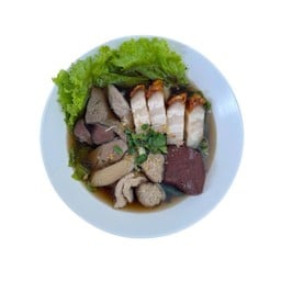 เกาเหลาเลือดหมู+ทุกอย่าง+หมูกรอบ