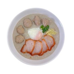 โจ๊กหมู+หมูแดง+ไข่ไก่