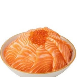 ข้าวหน้าแซลมอน 8  ชิ้น