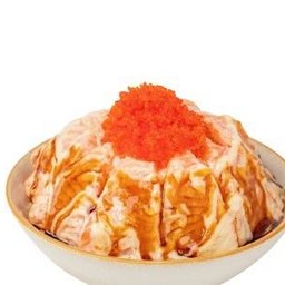 ข้าวหน้าแซลมอนเบิร์นซอสญี่ปุ่นครีมสลัดมาโย  8 ชิ้น