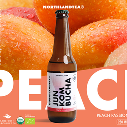 Jun Peach Passion  Kombucha Bottle 280 ml