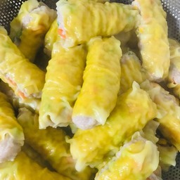 เกี๊ยวหมูเด้งผักรวม