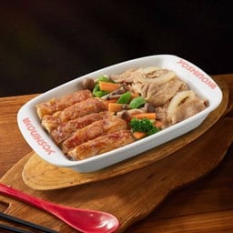 ข้าวหน้าหมูและไก่เทริยากิ