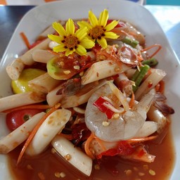 ตำไหลบัวกุ้งสด