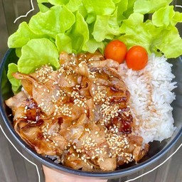 ข้าวหน้าหมูสไลด์เทอริยากิ