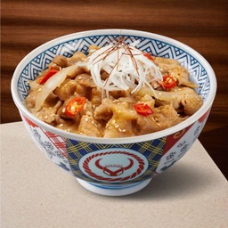 ข้าวหน้าหมูย่างรสเผ็ด(ไซส์ใหญ่)