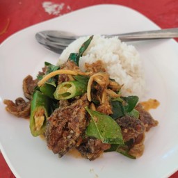 ดุกผัดเผ็ดราดข้าว
