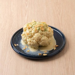 ดอกกะหล่ำอบราดครีมซอส