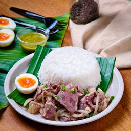 [อร่อยซ่ากับโค้ก] เนื้อวากิวผัดโชยุ ไข่มะตูม +  โค้ก ออริจินัล (กระป๋อง) 