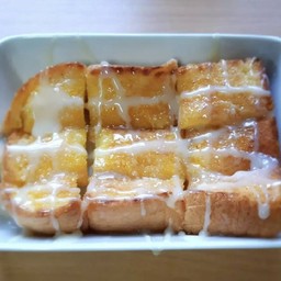 ปังปิ้งแผ่นเนย นม น้ำตาล