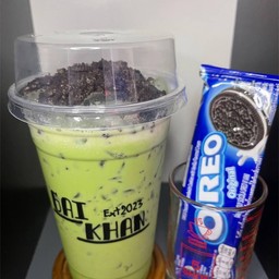 ชาเขียวเย็น ใสโอริโอ้