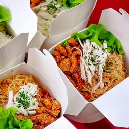 หมี่ไก่ฉีกรสพริกเผา
