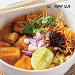 ข้าวซอยเห็ดยางเต้าหู้ทอด Thai spicy coconut Noodles soup