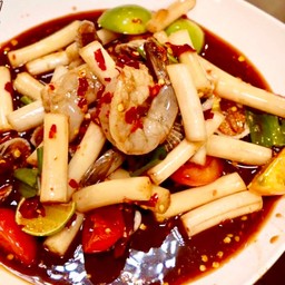 ตำไหลบัวกุ้งสด