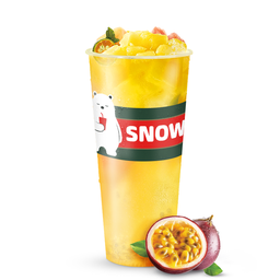 ชาผลไม้สด(รสเสาวรส) Fresh Fruit Tea (Passion Fruit Flavor) 新鲜水果茶(百香果风味)