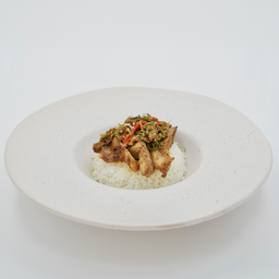 ข้าวลาบน้ำตกคอหมูย่าง