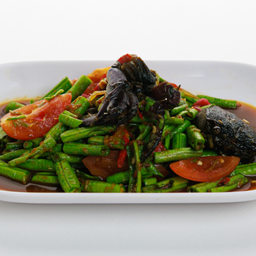 ตำถั่วปูปลาร้า/Long Beans Som-Tam w/ Crab & Fermented Fish Sauce