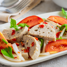 ยำหมูยอ (Pork sausage salad)