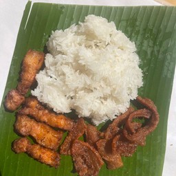 ข้าวเหนียวหมูทอดเชียงฮาย+หมูสามชั้น