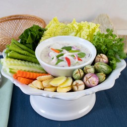 หลนปลาอินทรีย์เค็ม (กับข้าว)