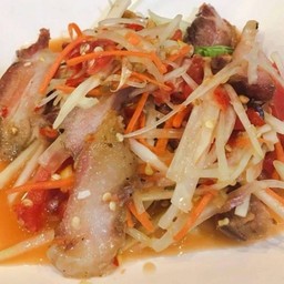 ตำคอหมูย่าง