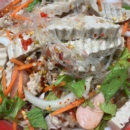 ยำวุ้นเส้นเด็ดดวง..หมูยอ.ฮอดดอท.หมูสับ