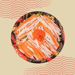 ยำปูอัด ท็อปด้วยไข่กุ้ง