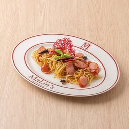 พาสต้าไส้กรอกกระเทียมพริกแห้ง