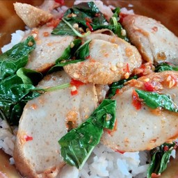 กะเพราปลาเส้น