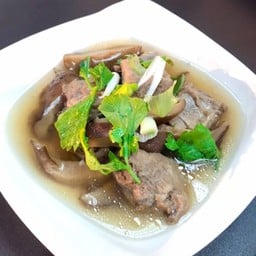 ต้มซี่โครงหมูฟัก+เห็ดหอม