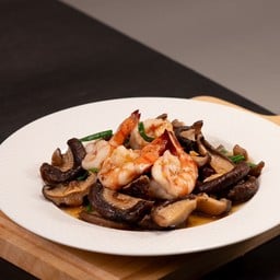 เห็ดหอมผัดกุ้งสด