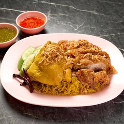 ข้าวหมก ไก่,ไก่ทอด,เนื้อ