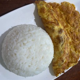 ไข่เจียวหมูสับ +น้ำพริกกะปิ