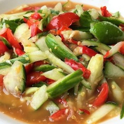 ตำเเตงปูปลาร้า