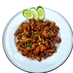 หมูทอดคั่วพริกเกลือ (1 ขีด)