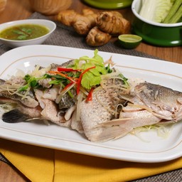 ปลากะพงลวกจิ้ม