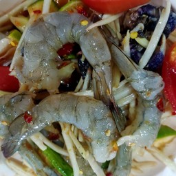 ส้มตำปูปลาร้ากุ้งสด