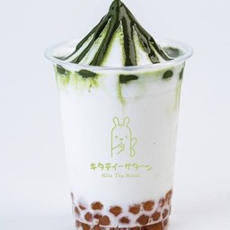 นมสดปั่นมะพร้าวมัทฉะ