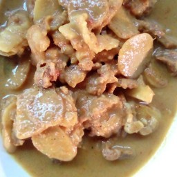 แกงกะทิเนื้อ+ข่าอ่อน