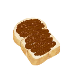 ขนมปังทา nutella 1 แผ่น