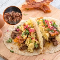 Beef Birria Breakfast Tacos