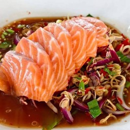 ยำแชลม่อน น้ำปลาร้านัวร์ๆ