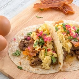 New Zealand Rib Eye Steak Breakfast Tacos