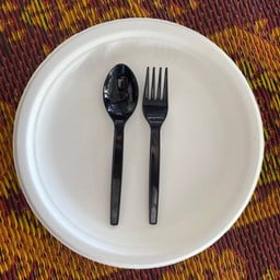 จานโฟม+ช้อน