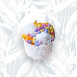 ไอศกรีมกะทิบัวลอยฝอยทอง