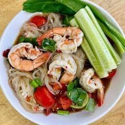 ตำเส้นเล็กกุ้งสุก